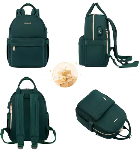 Vista 6 de LOVEVOOK Mini mochila para mujer, mochila pequeña, bonita mochila a la moda, Verde, Mochilas Daypack