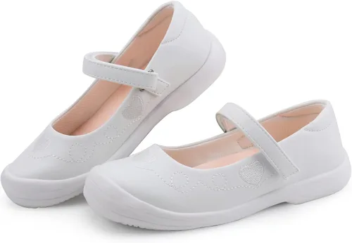 Vista 9 de firelli Zapatos de uniforme escolar Mary Jane para niña, zapatos de vestir cómodos para niñas Negro