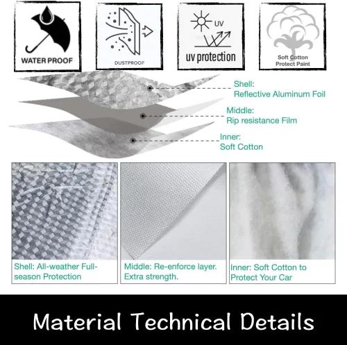 Vista 6 de Urby Funda para automóvil Toyota Sienna y cubierta para automóvil Odyssey, solución impermeable definitiva, ajuste ideal como funda