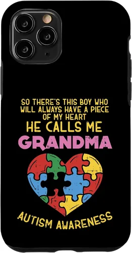 Vista 29 de Grandma Autism Awareness Austistic Boy Piece My Heart Case for iPhone 17