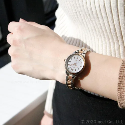 Vista 4 de Orient RN-WG0415A iO Ladies Metal Natural & Plain Solar Reloj Enviado desde Japón, Moderno