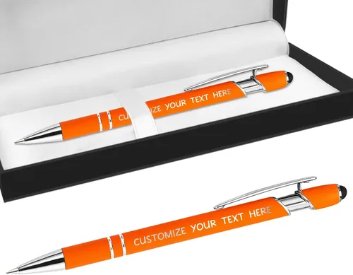 Vista 57 de Bolígrafos personalizados con lápiz óptico y grabado gratis, bolígrafos personalizados para negocios, graduación, aniversarios (hasta 500 unidades)