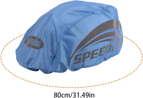 Vista 5 de Yimin Funda para cascos de bicicleta, impermeable, de alta visibilidad, reflectante, a prueba de polvo, transpirable, para bicicleta de montaña