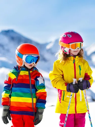 Vista 6 de 2 pares de guantes de nieve impermeables para niños, guantes de esquí para niños y niñas, guantes de snowboard cálidos y gruesos para clima frío