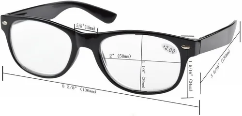 Vista 5 de Gafas clásicas de lectura para computadora con filtro de luz azul con protección UV