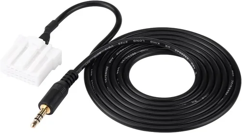 Vista 9 de Keenso Cable auxiliar de 0.138 pulgadas para conectar iPod, iPhone, MP3, teléfono y reproductor de coche, cable adaptador de interfaz de CD