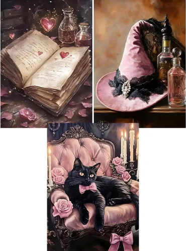 Vista 19 de GOUOYANA Paquete de 6 kits de pintura de diamantes de Halloween para adultos, kits de pintura de diamante fantasma para principiantes, 5D Halloween