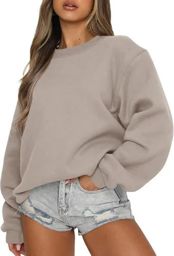 Vista 81 de EFAN Sudaderas de gran tamaño con cuello redondo Y2K para mujer, sudaderas con capucha para otoño, moda 2025, ropa para adolescentes y niñas, lindo