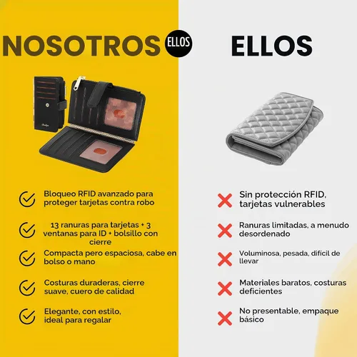 Vista 7 de Badiya Tarjetero de crédito para mujer, cartera RFID para mujer, organizador de tarjetas plegable delgado con funda para múltiples tarjetas