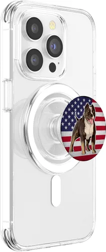 Vista 3 de American Bully Breed - Bulldog Dog PopSockets MagSafe PopGrip para iPhone