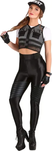 Vista 3 de Adult Halloween Costume Women?s SWAT Team Outfit