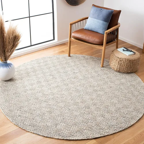 Vista 19 de SAFAVIEH Colección Natura - Alfombra decorativa de 2 x 3 pies, azul, lana hecha a mano, ideal para áreas de alto tráfico en entrada, sala de estar