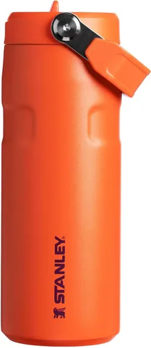 Vista 60 de STANLEY - Botella de agua IceFlow Flip Straw 2.0 con pajilla abatible, abertura más grande, acero inoxidable aislado, sin bisfenol A, 16 onzas