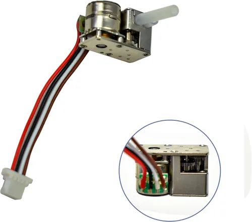 Vista 7 de CHANCS Mini bomba peristáltica de motor paso a paso de precisión de 0.315 in DC 3 V 5 V 3.7 V Caja de engranajes de metal completo Bomba de líquido
