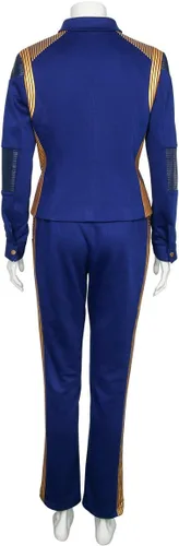 Vista 3 de Discovery Commander Uniform Flota Estelar USS Capitán Lorca Cosplay Disfraz