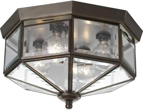 Vista 6 de Vidrio biselado de cuatro luces 11-1/8" cerca del techo