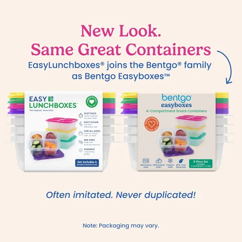 Vista 5 de EasyLunchboxes ELB4 - Caja para aperitivos (4 compartimentos)