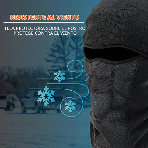Vista 3 de Pasamontañas con bisagras resistentes al viento Ergodyne N-Ferno 6823, negro