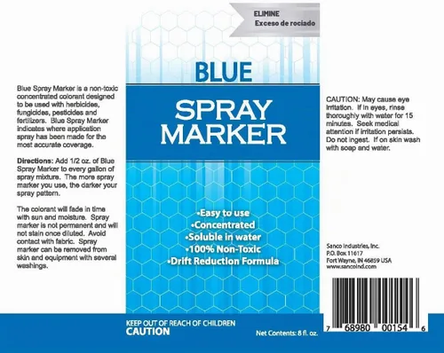 Vista 4 de Marcador de spray azul (8 onzas) - Tinte en aerosol para malas hierbas, tinte de herbicida, tinte de marcado de fertilizantes, marca de césped