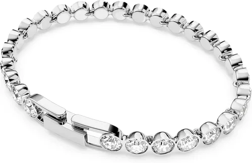 Vista 4 de Swarovski - Colección de pulseras y aretes de tenis para mujer acabado de rodio cristales transparentes