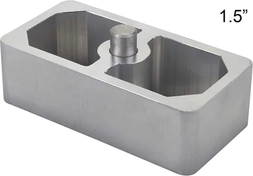 Vista 5 de Bloque de bajada de resorte de hoja de aluminio de 1 pulgada – Universal, versátil para ajuste de altura de manejo, 2.5 pulgadas de ancho x 5