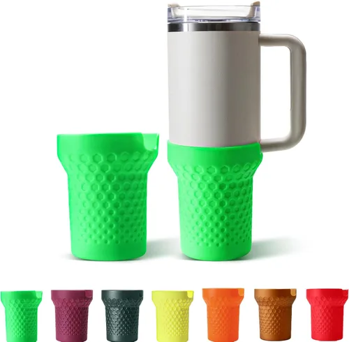 Vista 9 de Funda de silicona para botas de 40 onzas para accesorios de copa Stanley, funda de silicona para botella de agua para Stanley Quencher H2.0 y vaso