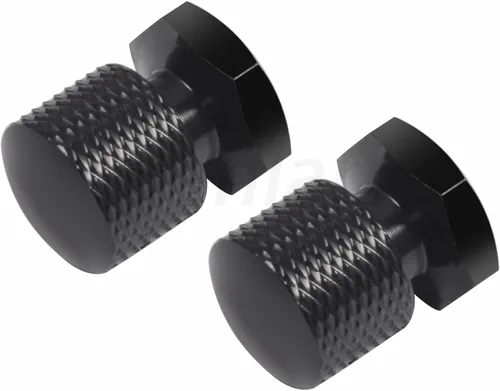 Vista 3 de Benlari Tuercas de montaje negras de asiento individual 1/4"-20 roscas compatibles para Harley Davidson Touring Softail Street Glide Road Glide Road