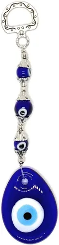 Vista 2 de LUCKBOOSTIUM Lucky Blue Evil Eye - Colgante colgante de ojo malvado, signo de protección y bendición, bonito dije para llaves del hogar, bolsa