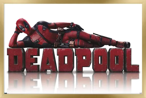 Vista 14 de Marvel Deadpool Legacy - Póster de pared acostado, 22.4 pulgadas de largo x 14.7 pulgadas de ancho, versión enmarcada de madera de granero