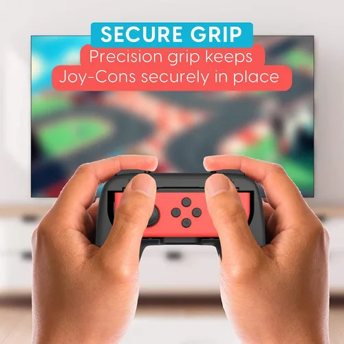 Vista 3 de TALK WORKS Nintendo Switch Switch OLED Joy-Con Controller Grips 4-Pack - Secure Joy-Con Grip Extended Trigger Buttons Ergonomic Design for Comfort