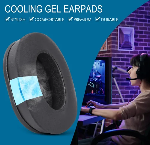 Vista 4 de Almohadillas de gel de enfriamiento para auriculares Razer BlackShark V2/V2