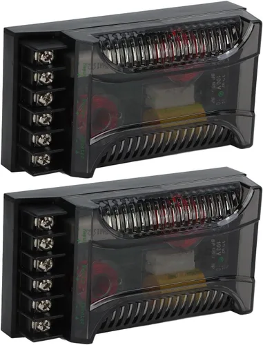 Vista 6 de KIMISS Crossover pasivo de audio para coche, 2 unids 2 vías de audio de coche crossover sobrecorriente universal disipación de calor altavoz divisor