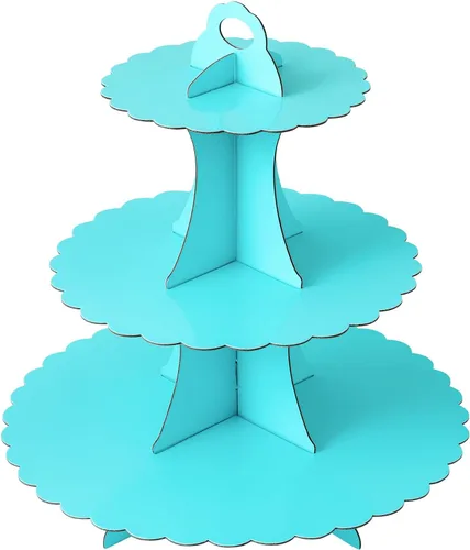 Vista 34 de Soleebee Soporte para Cupcakes de 3 Niveles, Torre de Cupcakes de Cartón, Torre de Soporte para Pasteles de Postre para Decoración de Cumpleaños