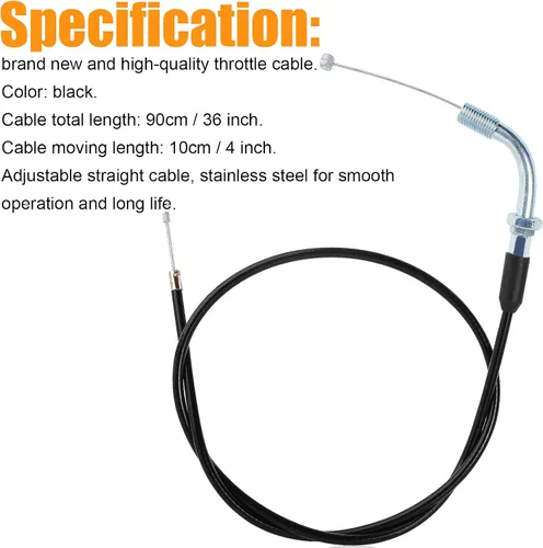 Vista 7 de Juego de cables de agarre con mango de acelerador giratorio para Pit Dirt Mini Pocket de 4 tiempos, bicicleta, Quad ATV 50cc 60cc 66cc 90cc 110cc