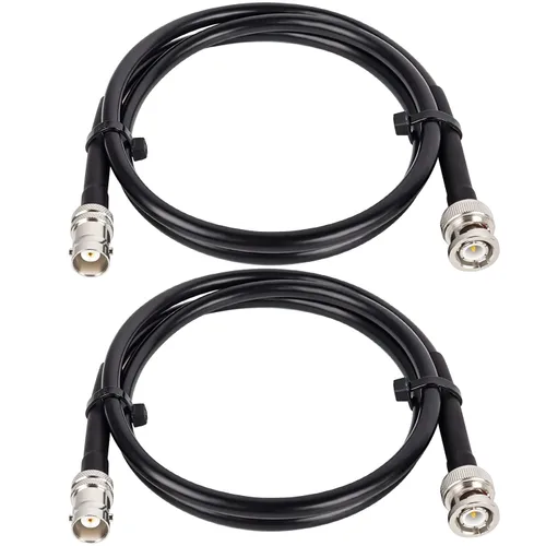 Vista 15 de MOOKEERF Cable coaxial BNC macho a BNC hembra de 50 ohmios RG8X coaxial de pérdida ultra baja para antena, radio RF, módem, osciloscopio, espectro