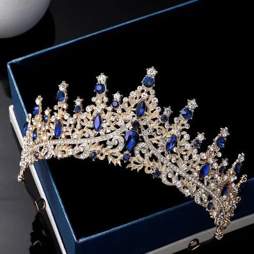 Vista 24 de Tiara para mujer, coronas de reina de cristal, tiaras de princesa con diamantes de imitación, accesorios para el cabello real perfectos para Plateado