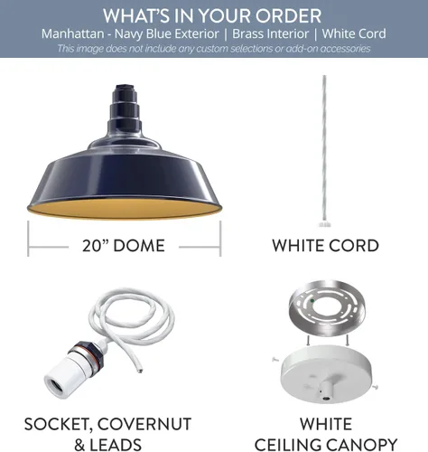 Vista 56 de Steel Lighting Co. Manhattan Warehouse Light Colgante montado en el techo Cúpula de 20 pulgadas vástago de 12 pulgadas Luz de granero