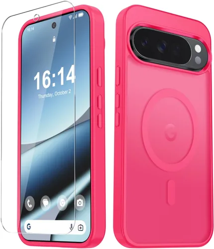 Vista 1715 de Funda para Google Pixel 10 Pro XL, cubierta magnética mate, color negro Fit for MagSafe, Screen Protector included, Shockproof Military Grade