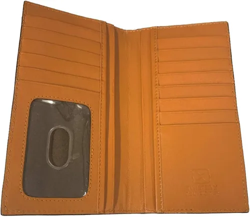 Vista 2 de Twisted X Cartera de piel envejecida con turquesa X (Rodeo)