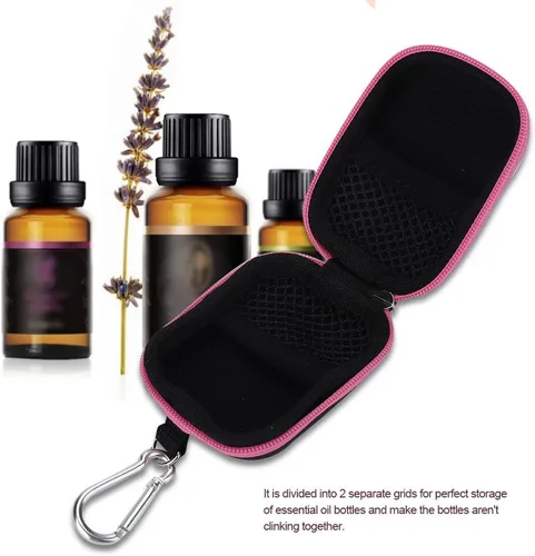 Vista 2 de Estuche de transporte de aceite esencial, portátil, mini bolsa de almacenamiento de aceite esencial de viaje, organizador para estuches de viaje