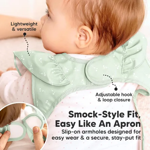 Vista 3 de KeaBabies Baberos impermeables para bebé niña, niño – Paquete de 2 baberos ligeros y grandes para comer, atrapador de comida portátil, esenciales