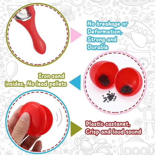 Vista 4 de Silipull Juego de instrumentos musicales Shaker de 72 piezas para niños
