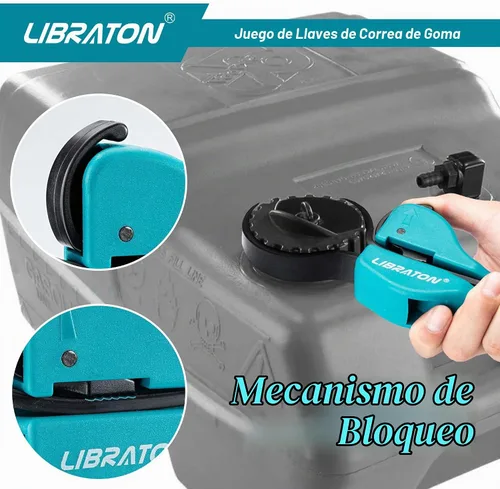 Vista 5 de LIBRATON Llave de correa 2 piezas Herramientas de llave ajustable multifuncional Filtro de aceite, abridor de frascos Heavy Duty Adjustable Strap