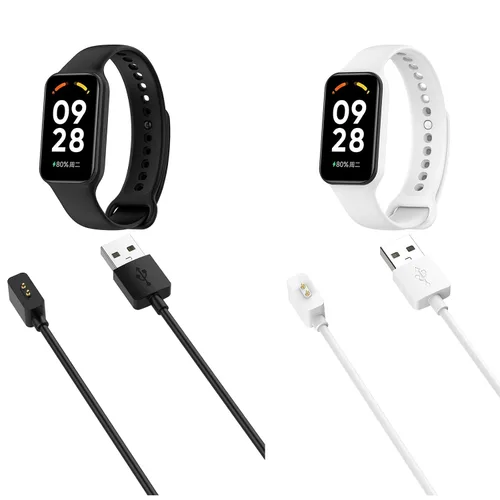 Vista 8 de Cargador compatible con Mi Band 8/8 Pro/Redmi Watch 3 Active/Lite Smart Watch Cable de carga USB Cable de repuesto 1M (negro)