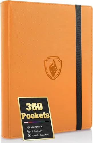 Vista 21 de Carpeta prémium de 9 bolsillos para tarjetas de 360 tarjetas, carpeta de tarjetas comerciales Fabmaker PU Sturdy Card Collection Album