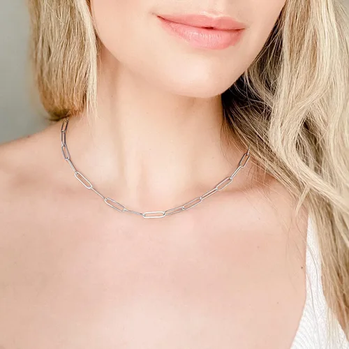 Vista 2 de IEFWELL Collares de oro en capas para mujer, chapado en oro de 14 quilates, cadena de clip de oro rosa, collares con inicial de oro para mujer