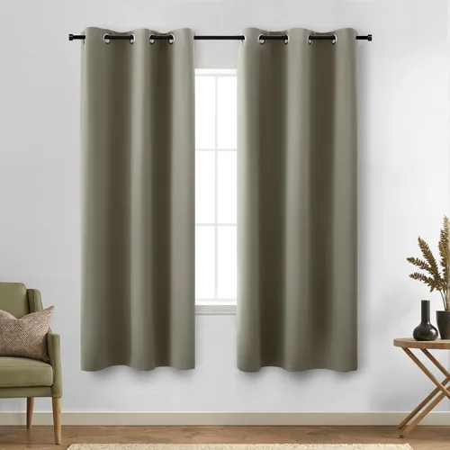 Vista 119 de KOUFALL Cortinas de Baño Aqua para Ventana, Juego de 2 Paneles Decoración Costera Cortinas Cortas Opacas para Ventana Pequeña de Cocina Puerta