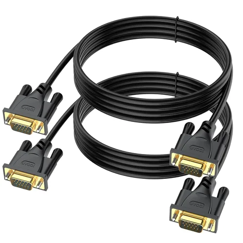 Vista 9 de Cables VGA de 3 pies, cable de monitor de computadora VGA macho a macho, 1080 p a 60 Hz, cable de video Full HD de 15 pines para computadora, PC