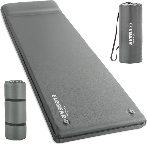 Vista 14 de Elegear Almohadilla de Dormir Autoinflable, 3.15" Almohadilla de Espuma Viscoelástica Ultra Gruesa para Acampar con Almohada de Inflado Rápido