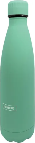 Vista 17 de NERTHUS FIH 712 - Botella aislada de doble pared para diseño frío y caliente, acero inoxidable, 11.8 fl oz, sin BPA, 18/8, color azul bebé